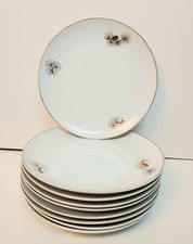 Vintage 7 1/2"" luncheon salad plate Japan handpainted pine cones Fukagawa Arita