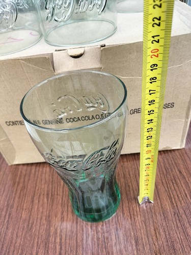 Komplettset 6 Coca Cola Gläser 0,5 L Georgia Green Glasses Neu - Bild 5 von 11