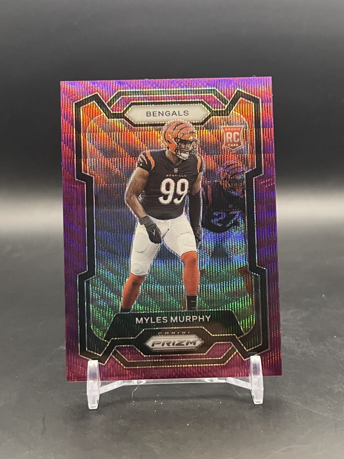 2023 Panini Prizm #320 Myles Murphy - Purple Wave Prizm 47/99 RC