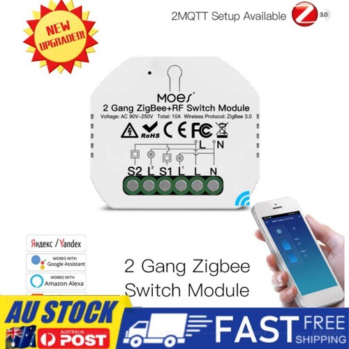 MOES WiFi RF Smart Light Switch Module 3-Way DIY Alexa Google APP ...