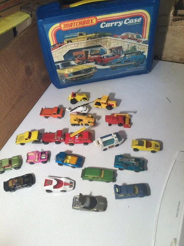 Vintage 1978 Matchbox Lesney 48 Car Carry Case - 20 Cars Total Match Box