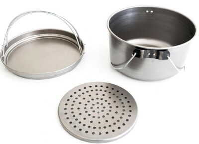 Camp Oven 10 Inch Spun Carbon Steel 5 In 1 Fry & Hang Pan Boiling - Foto 13