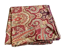 Pottery Barn Alice Paisley Full Queen Duvet Cover Medallion Floral Sateen Cotton