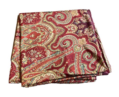 Pottery Barn Alice Paisley Full Queen Duvet Cover Medallion Floral Sateen Cotton