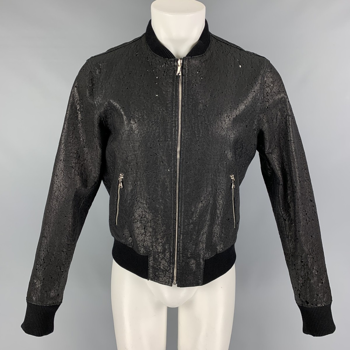 『Neil Barrett』 (XXS) レザー シングルライダースジャケット Neil Barrett(ニールバレット) レザージャケット XXS NEIL BARRETT