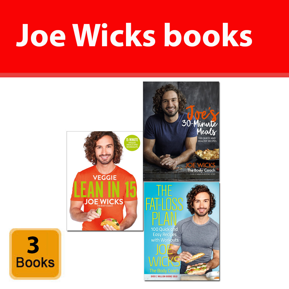 Joe Wicks 3 books set Veggie Lean in 15, Joe's 30 Minute Meals, Fat-Loss Plan