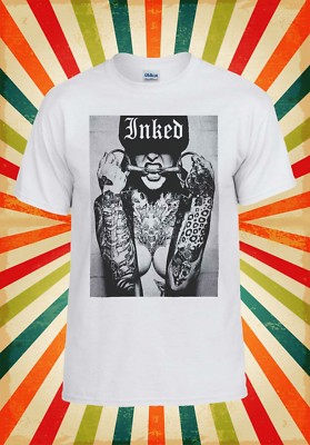 Sexy Tattoo Inked Girl Funny Hipster Men Women Vest Tank Top Unisex T Shirt 905