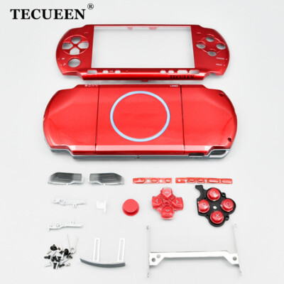 For PSP 3000 Replacement Full Housing Shell Red Case with