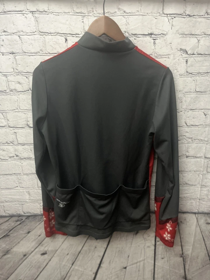 Sugoi женщин синий 1/4 молнии пуловер работает велосипед длинным рукавом Топ маленький куртка - Изображение 3 из 4