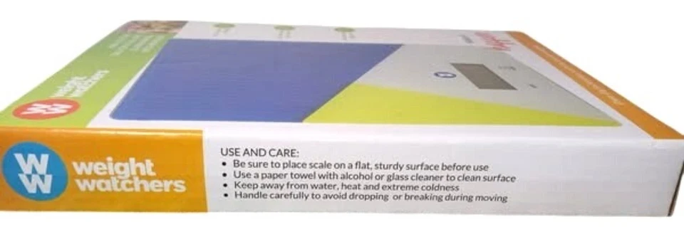 Báscula de cocina digital de vidrio Weight Watchers pantalla LCD antimicro de capacidad de 11 lb Foto 3 de 3