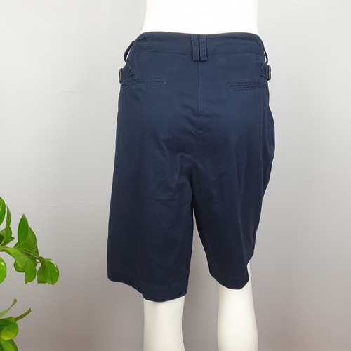 Bermudas informales Jacqui E talla 14 algodón azul marino bolsillos longitud corta - Imagen 3 de 8