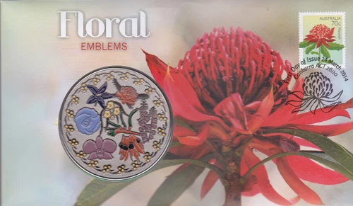 2014 Australian Floral Emblems FDC with Commemorative Medallion 2330/5,000