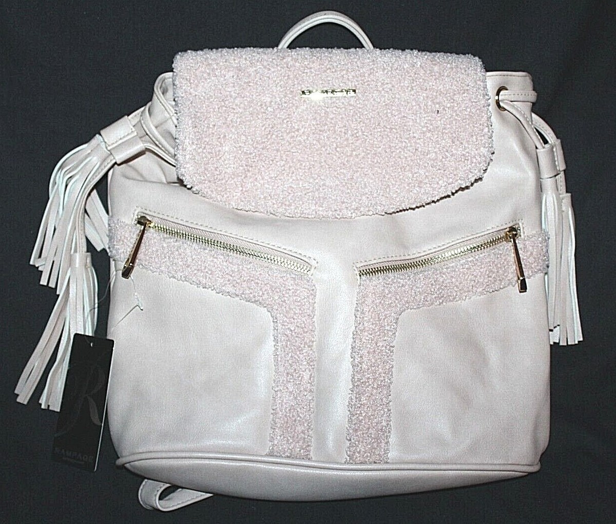 Rampage leather backpack Rampage Black Backpack / Vegan Faux Pebbled Leather Backpack  main image 4
