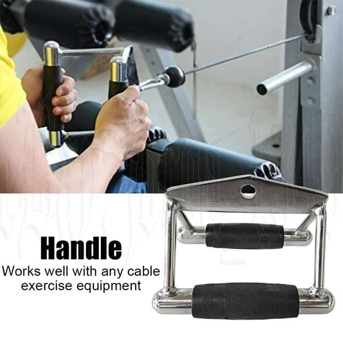 Triangle Close Grip Bar Gym Cable Attachment Back Workout Seated V Row Handle AU - Picture 13 of 14