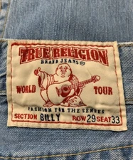 TRUE RELIGION FLAP POCKET JEANS MADE IN USA SUPER RARE SIZE 29x33 (29x28)