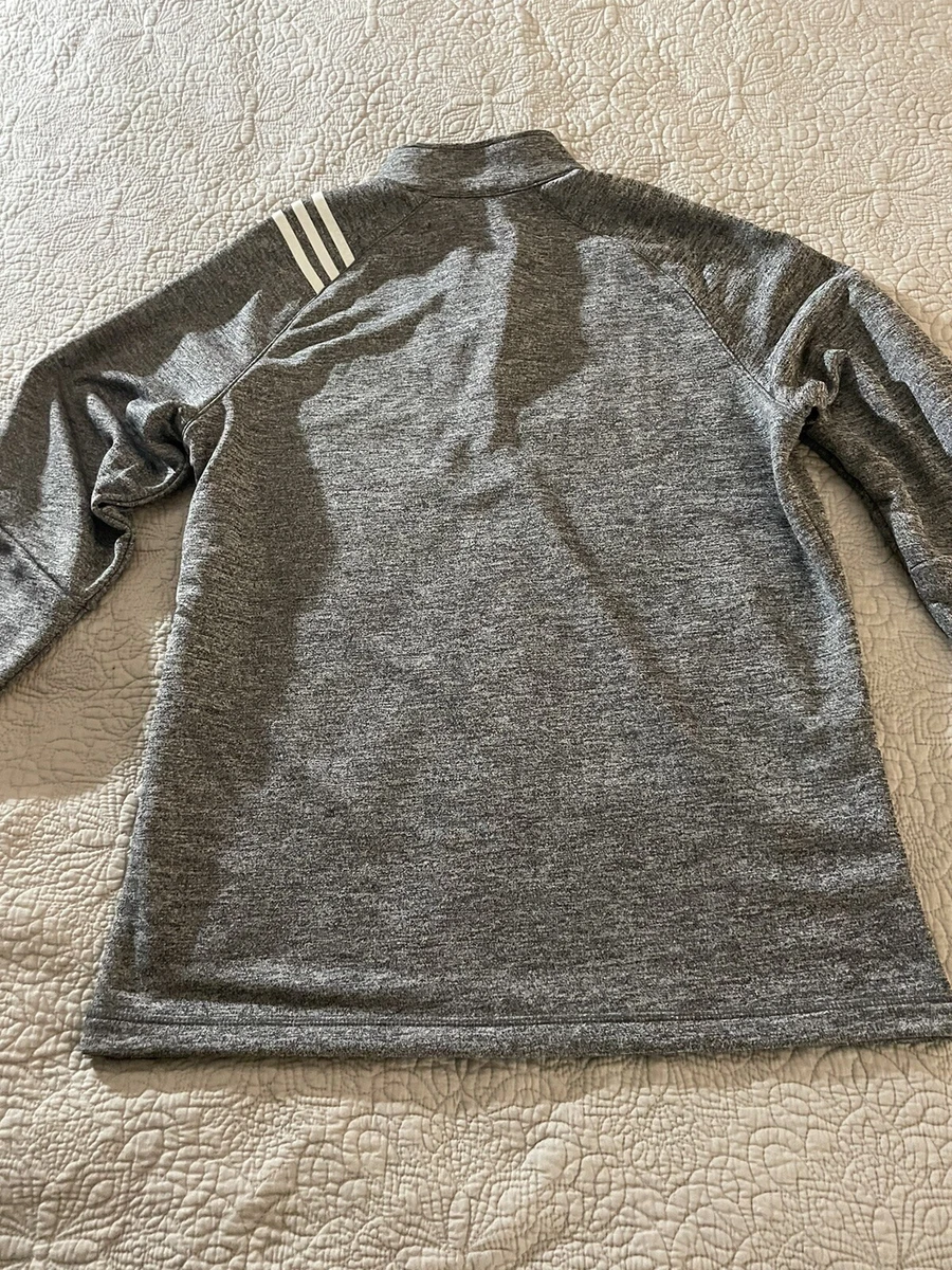 Adidas Men s French Terry 1 4 Zip Pullover Gray Heather Lg NWT ADVF20R786