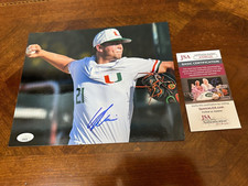 MLB Baseball Slade Cecconi NCAA Miami Hurricanes Signed 8x10 Photo JSA