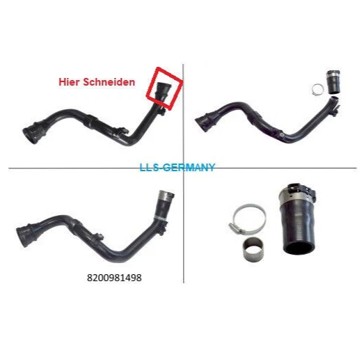 Kit Réparation Durite Admission Turbo Pour RENAULT SCENIC III / FLUENCE 1.5 dCi - Photo 4/4