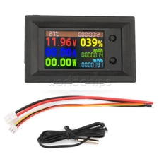 DC4-30V 10A 50A 100A Power Energy Meter Voltmeter Ammeter Watt Kwh Temp Tester