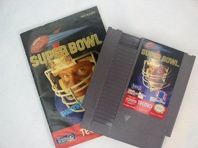 Tecmo Super Bowl NES Nintendo Cartridge & Manual NFL Football Tested Free Ship