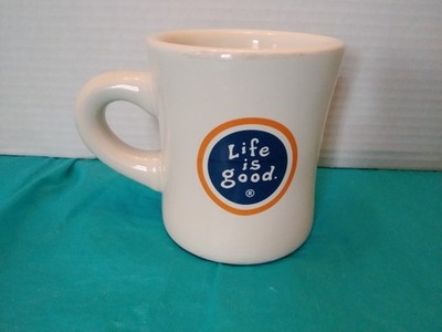 Vintage Life is Good Mugs Ivory Do What You Like Like What You Do Diner Style