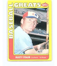 1991 Swell Baseball Greats Rusty Staub #87