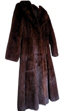 High Quality Real Brown Mink Fur Coat Women's UK Size 8-10