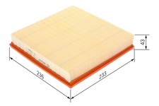 BOSCH Luftfilter 1 457 433 697 Filtereinsatz für E36 BMW Z3 3er Compact Roadster