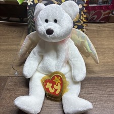 TY HALO THE ANGEL BEAR BEANIE BABY-RETIRED