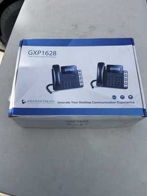 Grandstream GXP1628 Gigabit IP Phone 2 Line HD PoE VoIP 2 SIP W/Extras NIB