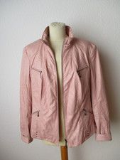 Bonita Damen Jacke Gr. 44 rosa Reißverschlüße Stehkragen Sommerjacke