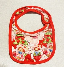 Bamboo Strawberry Shortcake Baby Bib