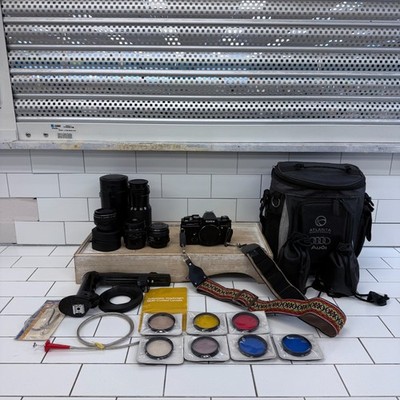 Konica Autoreflex TC 35mm SLR Camera Lot Tested & Works 1970s