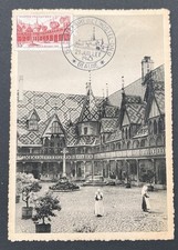 Frankreich Briefmarke 1943 Maximumkarte 539 Hundertjahrfeier Hotel Gott von Beaune