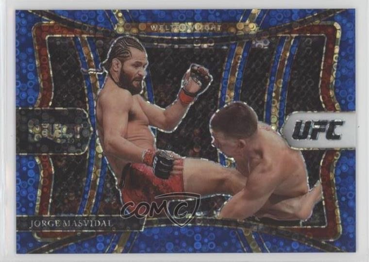 2021 Panini Select UFC Premier Level Blue Disco Prizm 89/99 Jorge Masvidal mr1