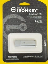 Ironkey Locker+ 50 x 32GB Encrypted USB Flash Drive USB CLOUD 3.2 Gen 1 XTS-AES