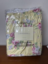 New Pottery Barn Kids Cottage Floral Crib Bedskirt Yellow Pink Flowers