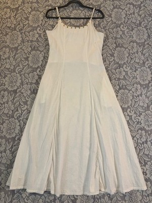 Calypso St Barth Linen Blend Flared Maxi Sundress Size Medium Resort Beach Boho