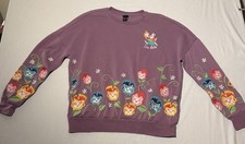 Disney Her Universe Alice In Wonderland I'm Late Flower Embroidered Sweater XS
