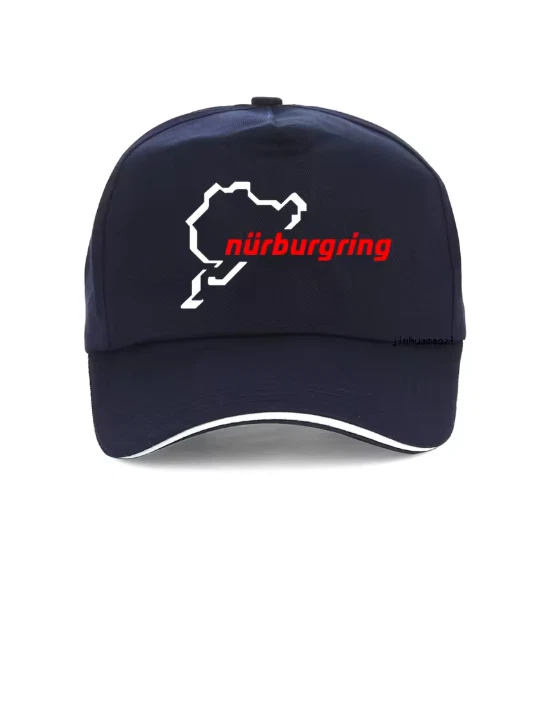 Nurburgring Circuit Map Baseball Cap Iconic German Race Course Adjustable