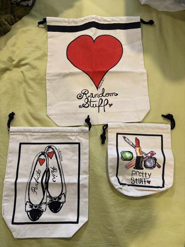 Brighton Pack Your Bags Travel Kit 3 Drawstring Travel Bags Pretty STUFF Dust