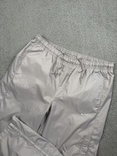 Vintage Nike Track Pants Mens L Gray Windbreaker Silver Tag Baggy Y2K