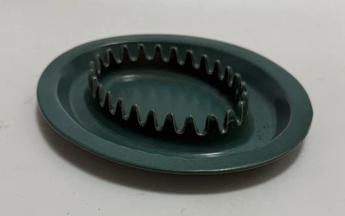 Vintage Bennington Potters Vermont - 1502 Teal Blue Oval Ashtray