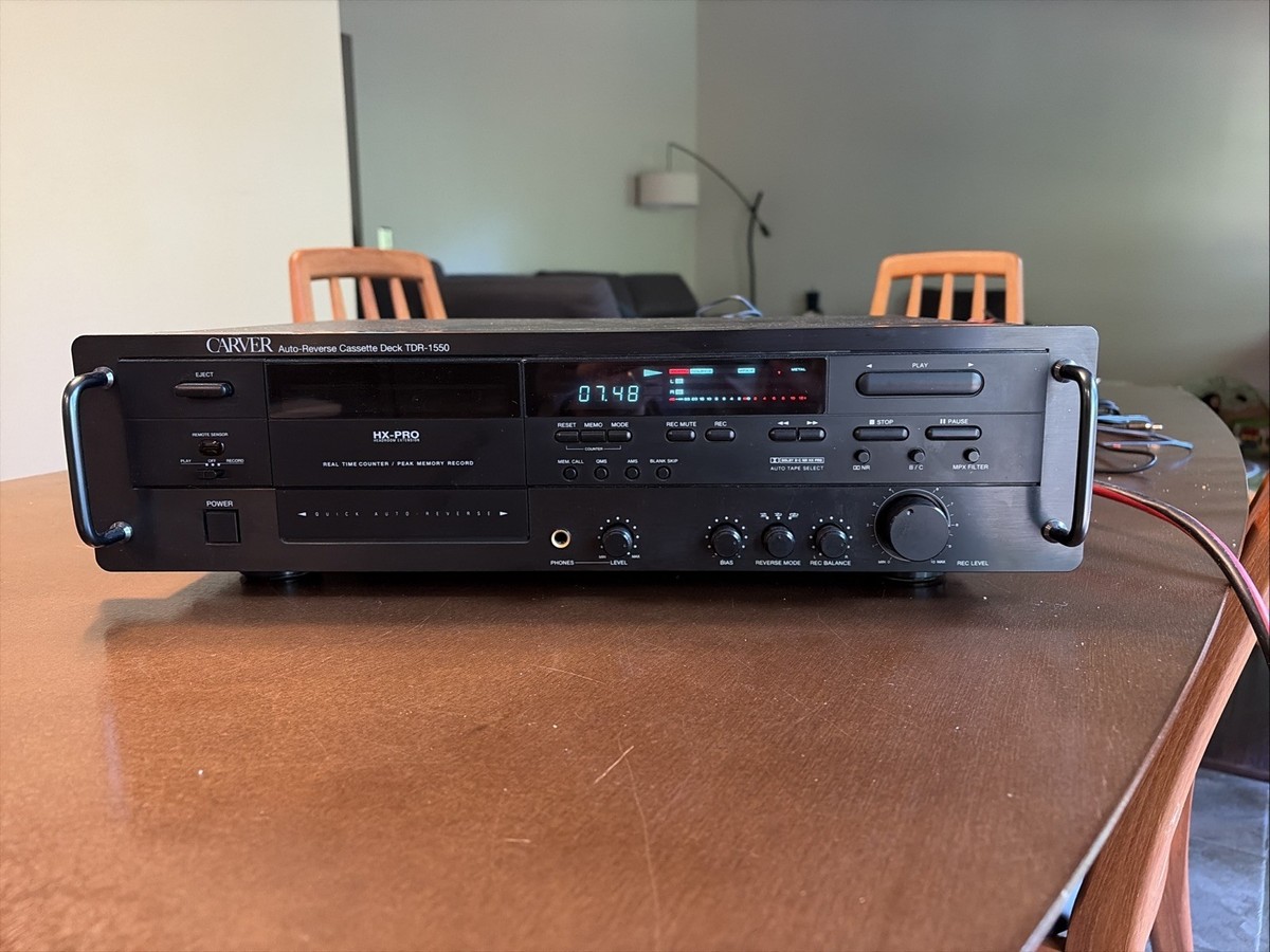 Carver Tdr-1550 Auto-reverse Cassette Deck W/ Remote Recorder Rack
