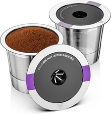 2-Pk Stainless Steel Reusable K Cup Coffee Filters for Keurig 1.0  2.0 or Other