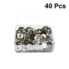 40pcs Jeans Buttons Metal Suspenders Buttons Replacement Snap Buttons