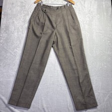 VTG Lauren Ralph Lauren LRL Wool Houndstooth Glen Plaid Dress Pants 14, Fair