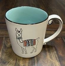 Exotic Destinations “I ❤️ It”  Llama 21oz Ceramic Mug Gift Set, Color Multi, New