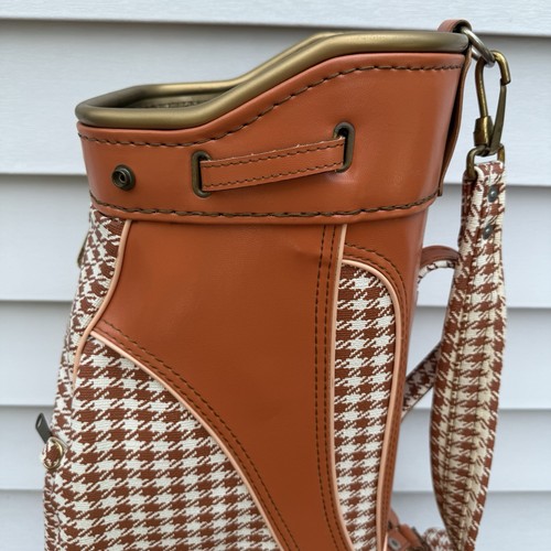 Macgregor Vintage Golf Bag Pepita Houndstooth Copper White - Picture 10 of 11
