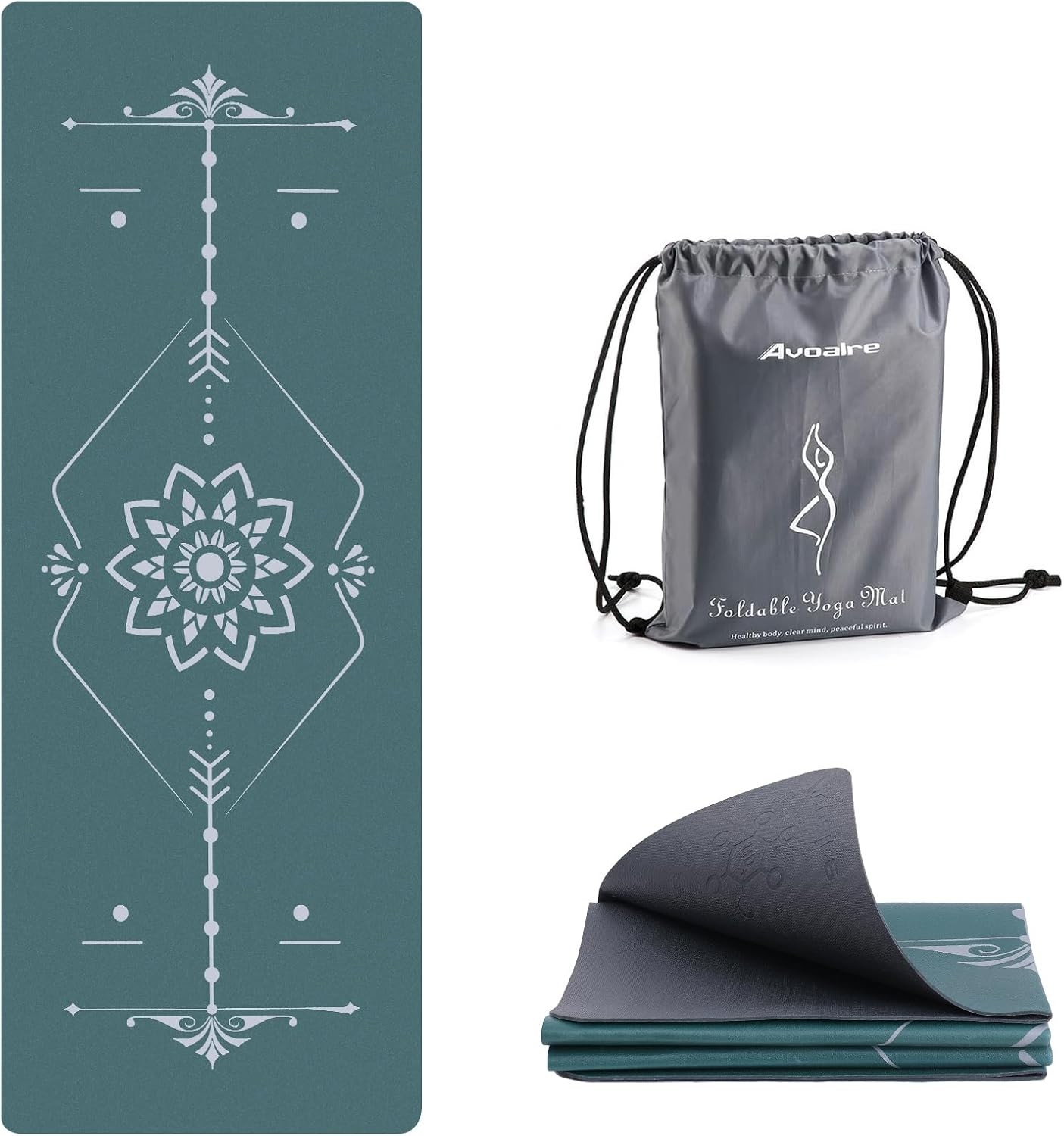 3mm High Density Non-Slip Foldable Yoga Mat for Hot Yoga Pilates
